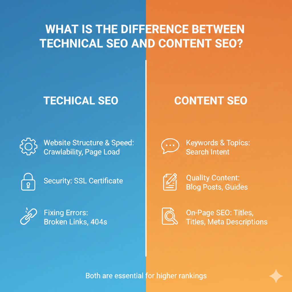 What Is the Difference Between Technical SEO and Content SEO?