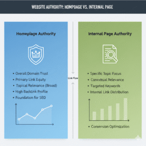 Homepage Authority vs. Internal Page Authority