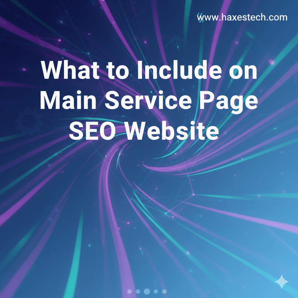 What to Include on Main Service Page SEO Website
