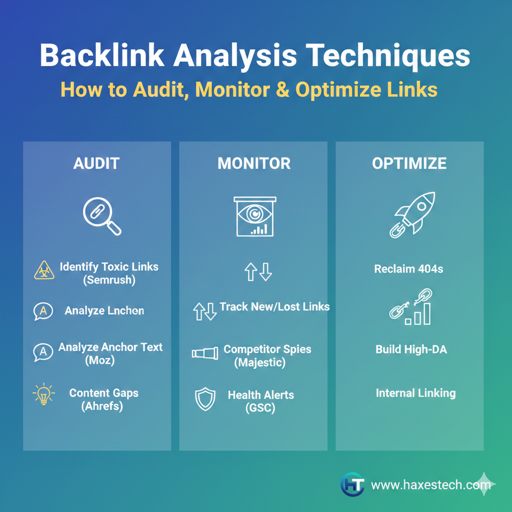 Backlink Analysis Techniques: How to Audit, Monitor & Optimize Links