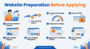 Website Preparation Before Applying