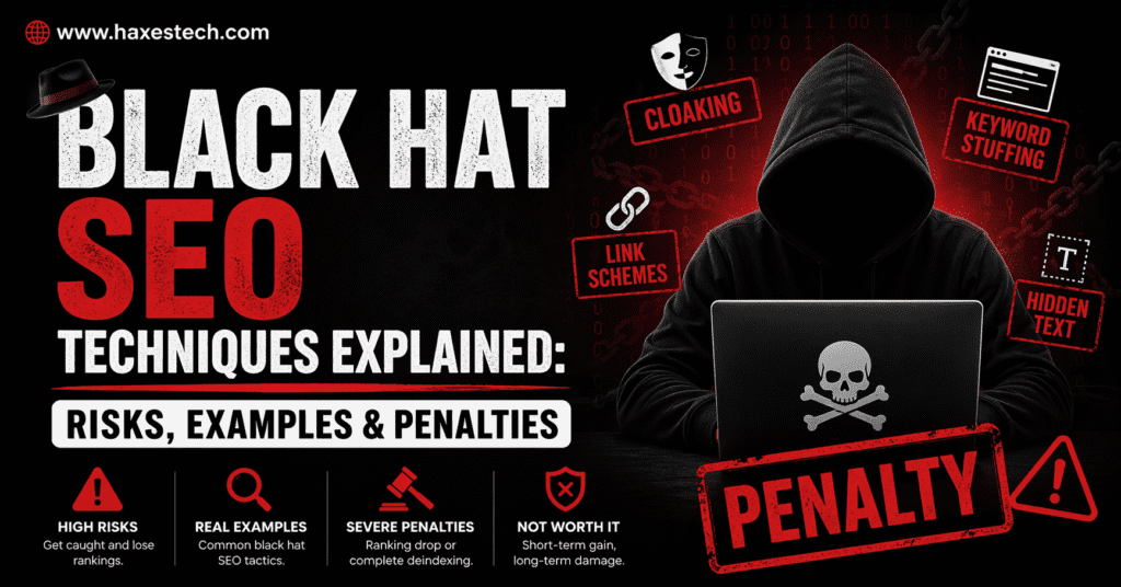 Black Hat SEO Techniques Explained: Risks, Examples & Penalties